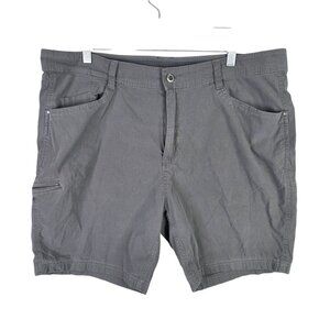 Mens Hawke & Co Gray Cargo Shorts 8" Inseam Cotton Nylon Blend Stretch Size 40